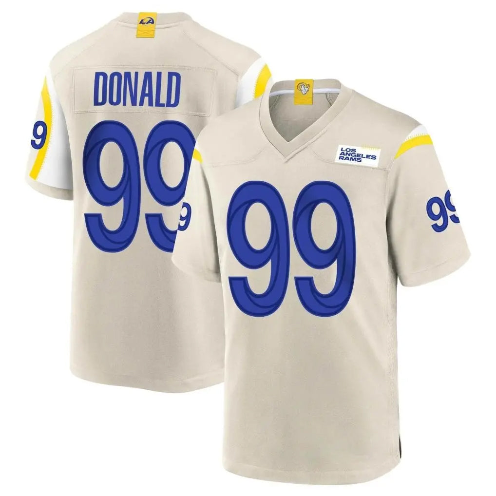 LA.Rams #99 Aaron Donald Player Bone Home Game Mdoa Stitched Jerseys