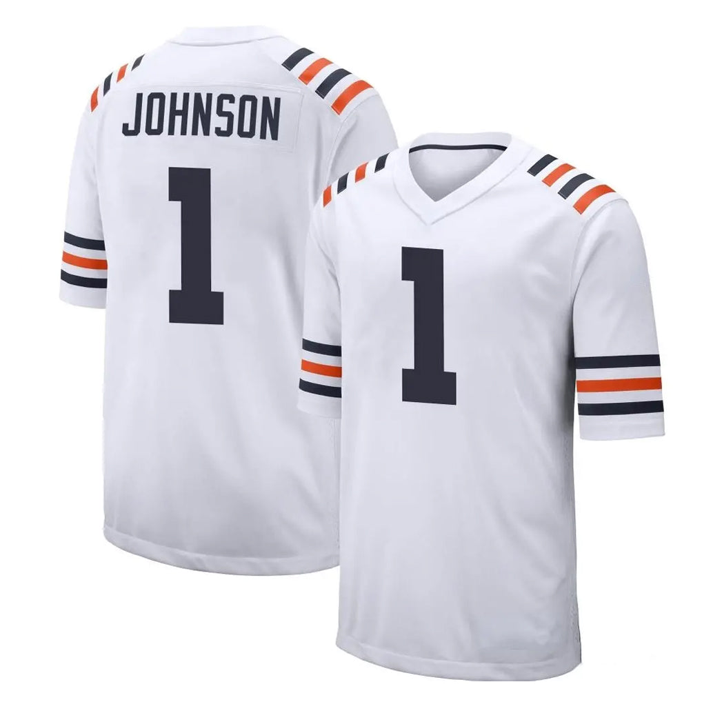 C.Bears #1 Jaylon Johnson Player White Classic Home Game Mdoa Stitched Jerseys
