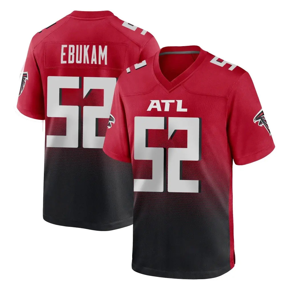 A.Falcons #52 Samson Ebukam Player Red Home Game Mdoa Stitched Jerseys