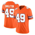 D.Broncos #49 Alex Singleton Player Orange Limited Alternate Vapor F.U.S.E. Throwback Game Mdoa Stitched Jerseys