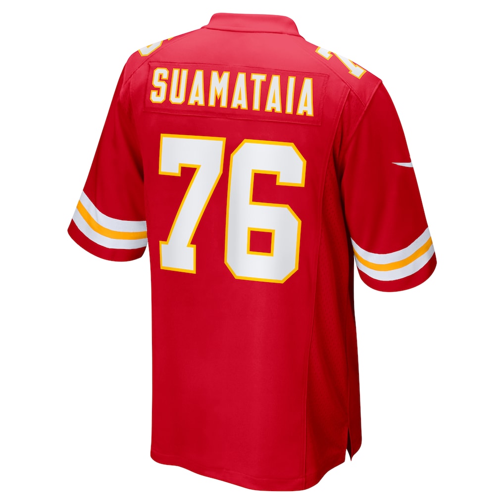 Mdoa KC.Chiefs #76 Kingsley Suamataia Red Game Jersey
