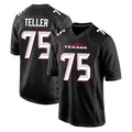 H.Texans #75 Wyatt Teller Player Carbon Black Fashion Home Game Mdoa Stitched Jerseys