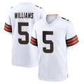 C.Browns #5 Quincy Williams Player White Home Game Mdoa Stitched Jerseys