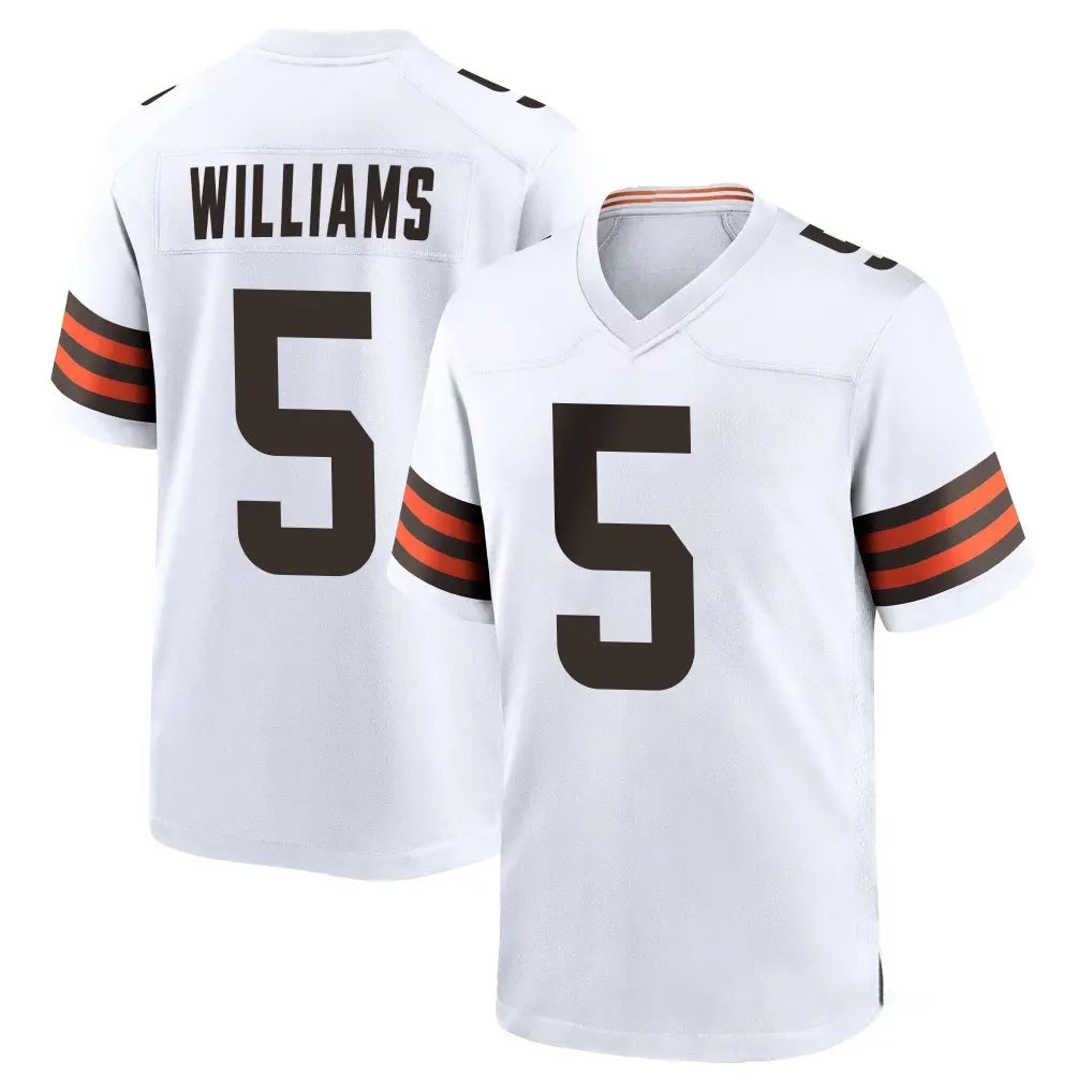 C.Browns #5 Quincy Williams Player White Home Game Mdoa Stitched Jerseys