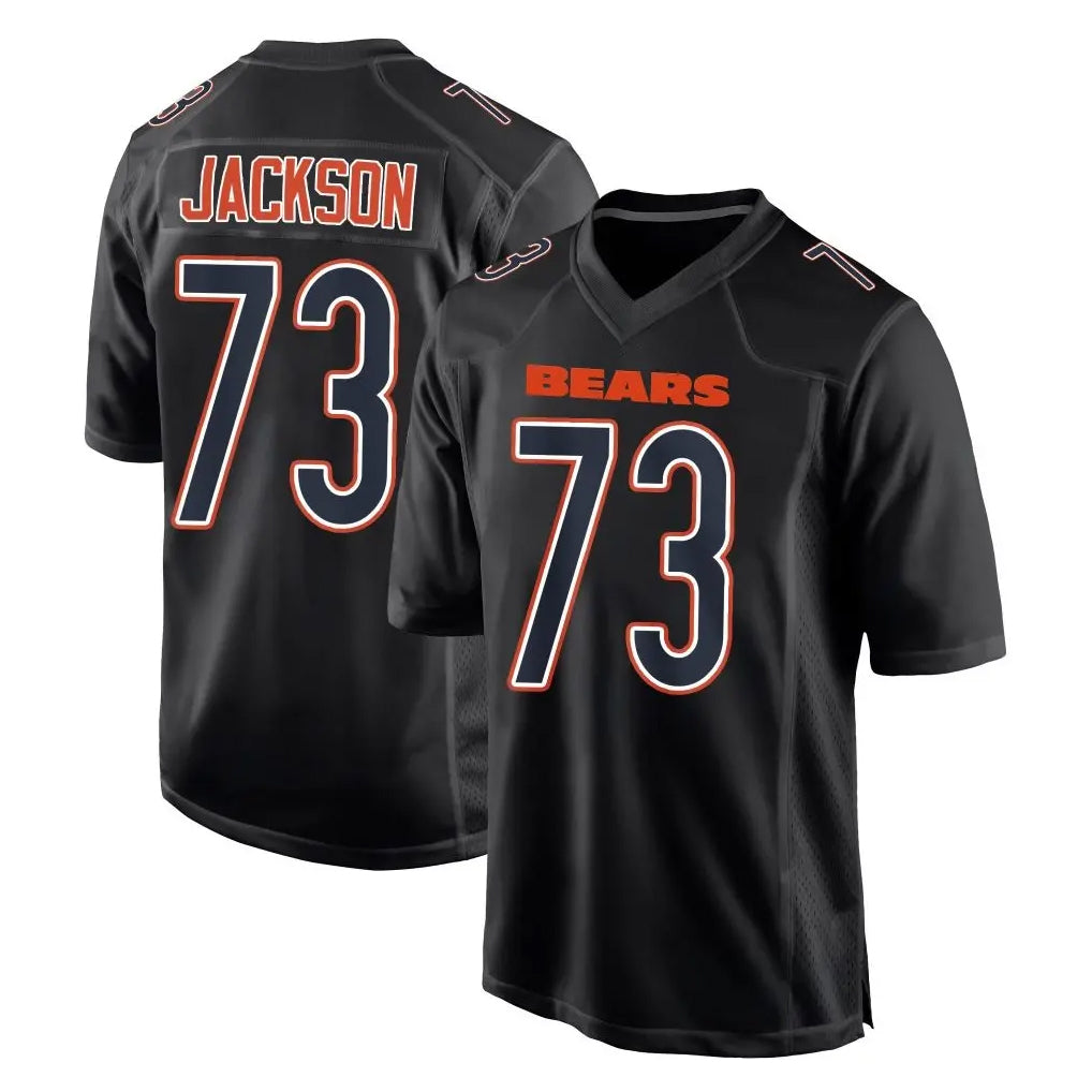 C.Bears #73 Jonah Jackson Player Carbon Black Fashion Game Mdoa Stitched Jerseys