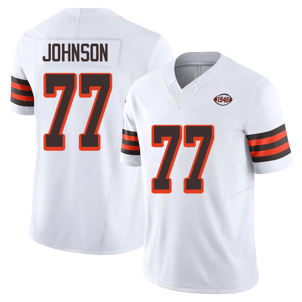 C.Browns #77 Zion Johnson Player White Limited Vapor F.U.S.E. Alternate Game Mdoa Stitched Jerseys