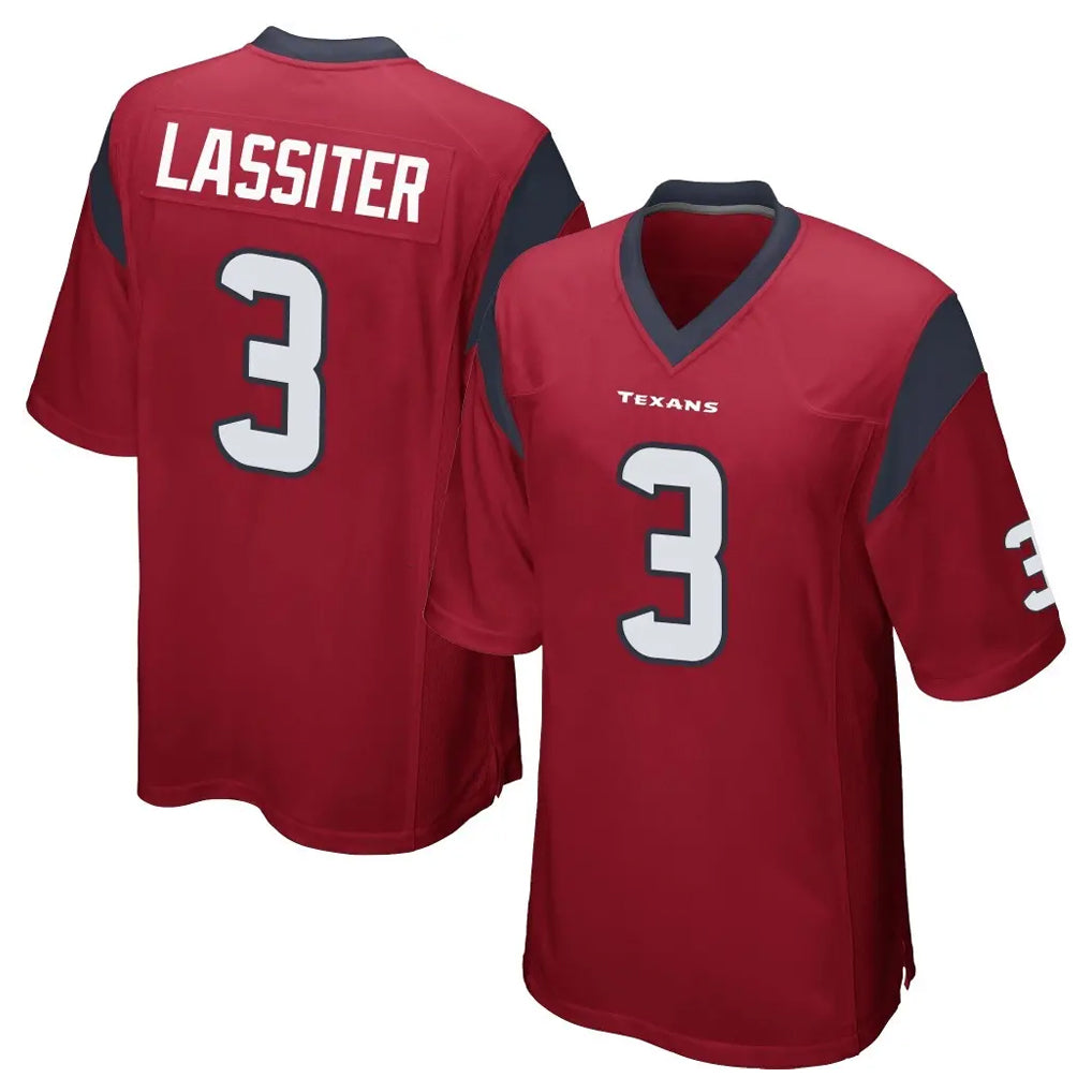 H.Texans #3 Kamari Lassiter Player Red Home Game Mdoa Stitched Jerseys