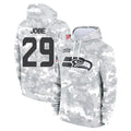 S.Seahawks #29 Josh Jobe Player Arctic Camo Limited Salute to Service Pullover Hoodies Game Mdoa Stitched Jerseys