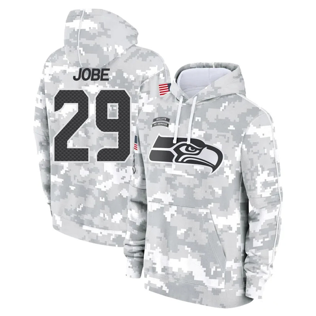 S.Seahawks #29 Josh Jobe Player Arctic Camo Limited Salute to Service Pullover Hoodies Game Mdoa Stitched Jerseys