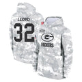 GB.Packers #32 MarShawn Lloyd Player Arctic Camo Salute to Service Hoodies Limited Game Mdoa Stitched Jerseys