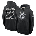 M.Dolphins #23 Zayne Anderson Player 2026 Black Logo Pullover Hoodies Limited Game Mdoa Stitched Jerseys