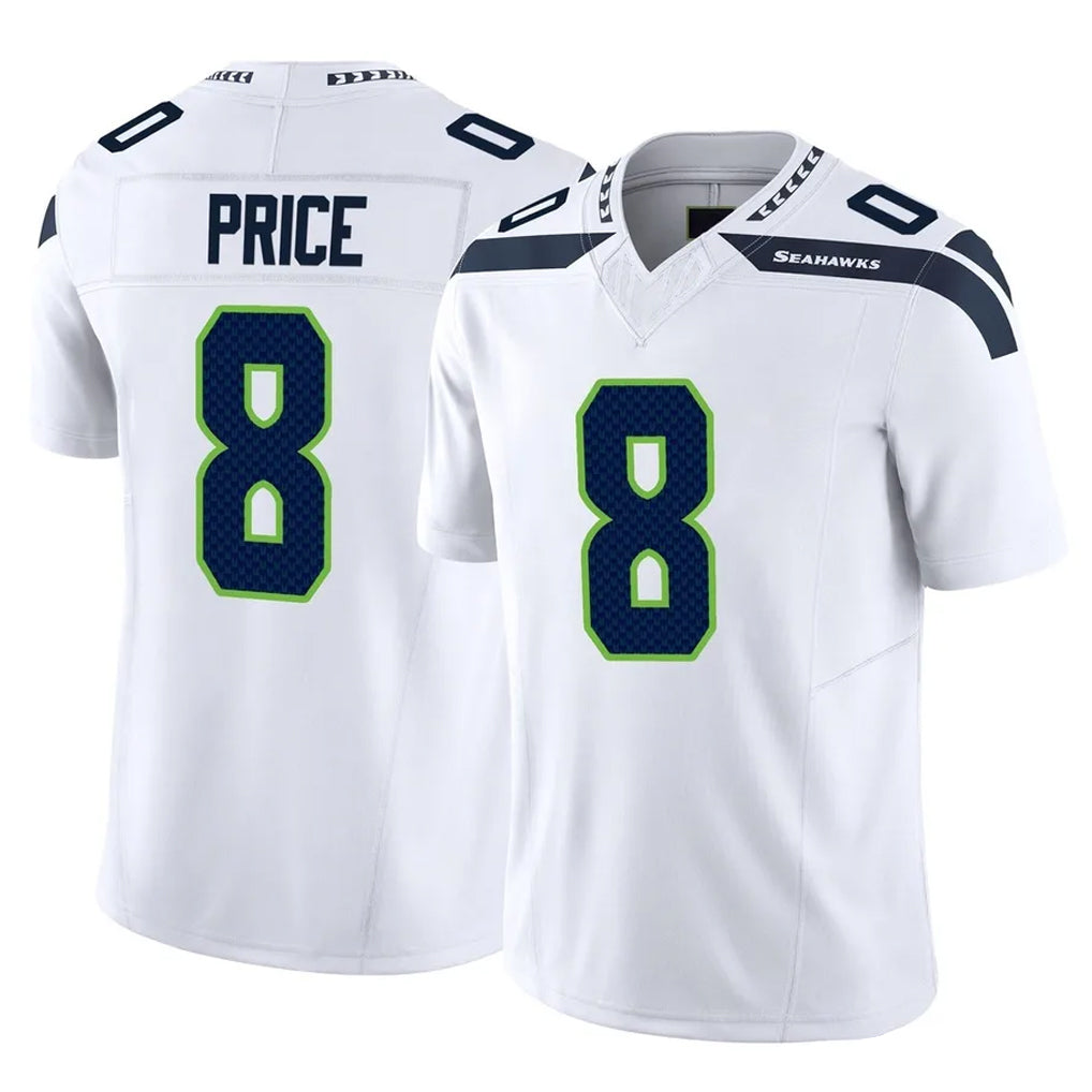 S.Seahawks #8 Jadarian Price Player White Limited Vapor F.U.S.E. Home Game Mdoa Stitched Jerseys
