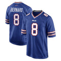 B.Bills #8 Terrel Bernard Player Royal Home Game Mdoa Stitched Jerseys