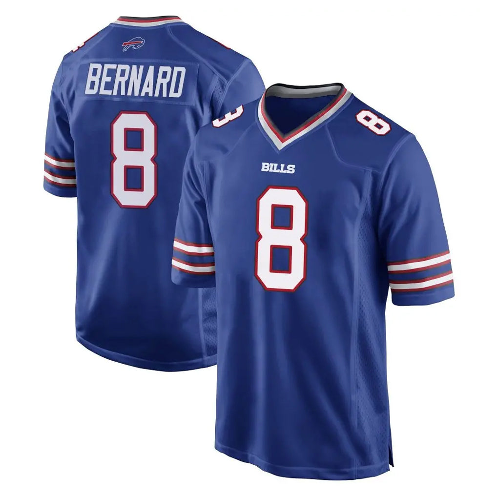 B.Bills #8 Terrel Bernard Player Royal Home Game Mdoa Stitched Jerseys