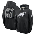P.Eagles #51 Cam Jurgens Player 2026 Black Logo Pullover Hoodies Limited Game Mdoa Stitched Jerseys