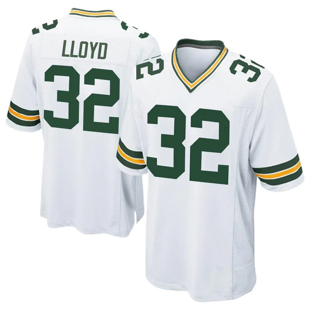GB.Packers #32 MarShawn Lloyd Player White Home Game Mdoa Stitched Jerseys