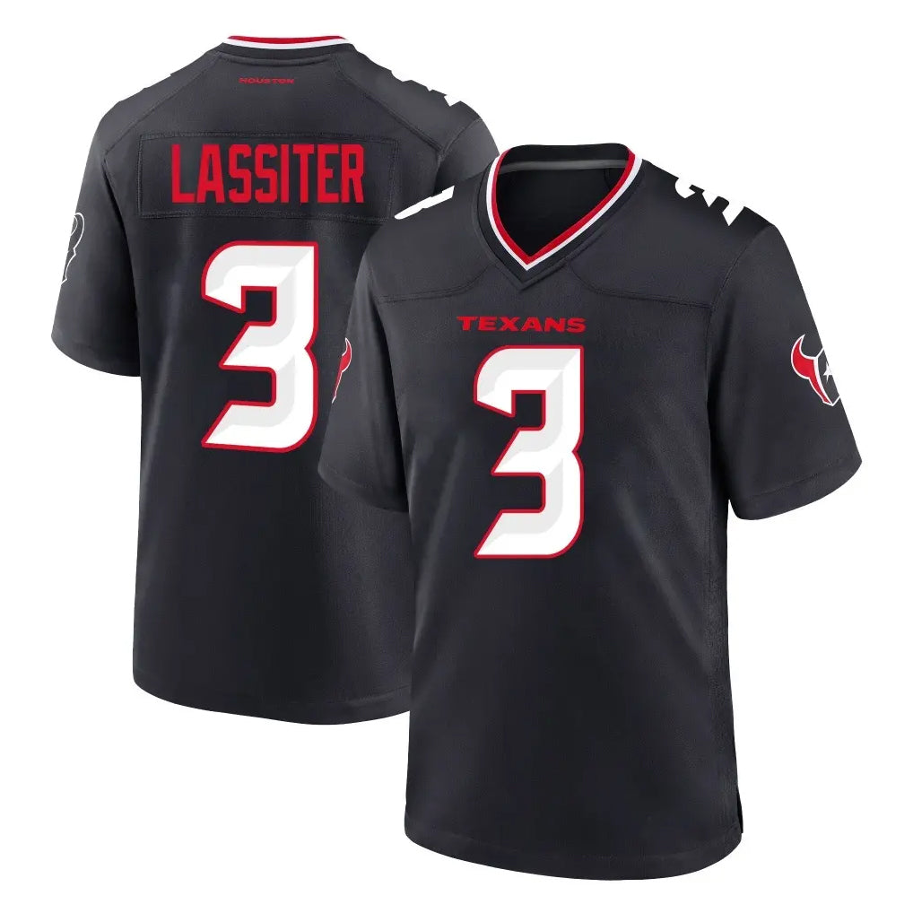H.Texans #3 Kamari Lassiter Player Navy Team Home Game Mdoa Stitched Jerseys
