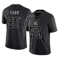 C.Browns #55 Spencer Fano Player Black Reflective Home Game Mdoa Stitched Jerseys