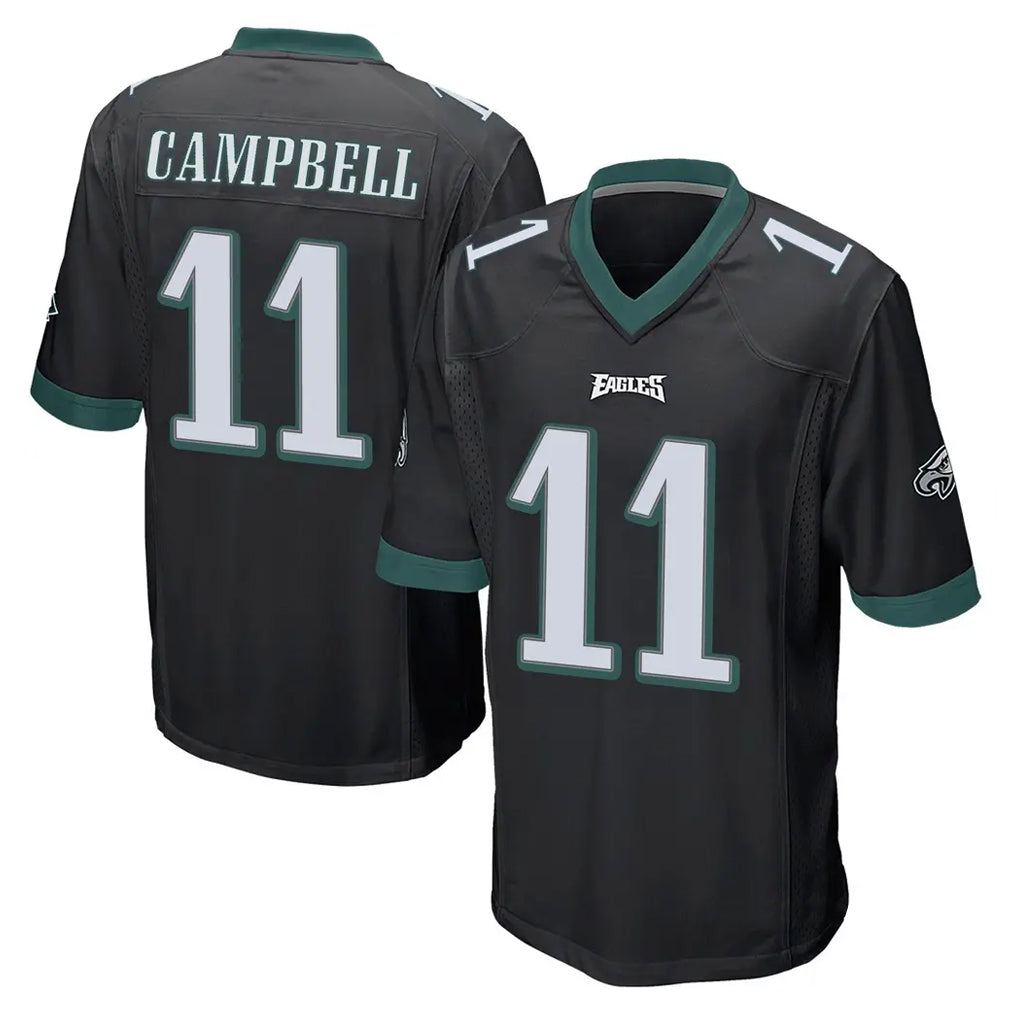 P.Eagles #11 Jihaad Campbell Player Black Home Game Mdoa Stitched Jerseys