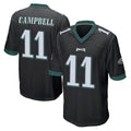 P.Eagles #11 Jihaad Campbell Player Black Home Game Mdoa Stitched Jerseys