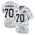 D.Lions #70 Juice Scruggs Player Arctic Camo Salute To Service Limited Mdoa Stitched Jerseys
