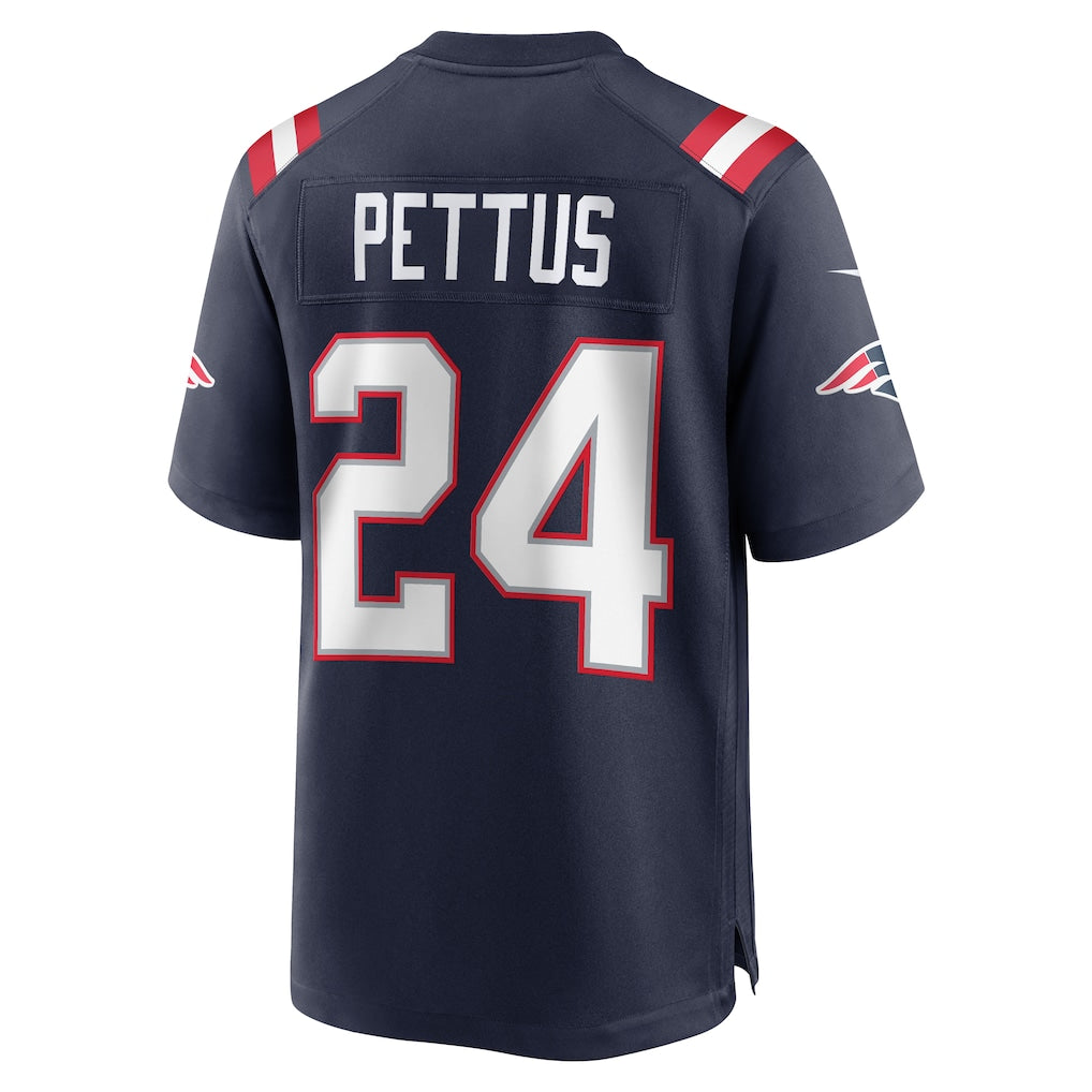 Mdoa NE.Patriots #24 Dell Pettus Navy Game Retired Player Jersey