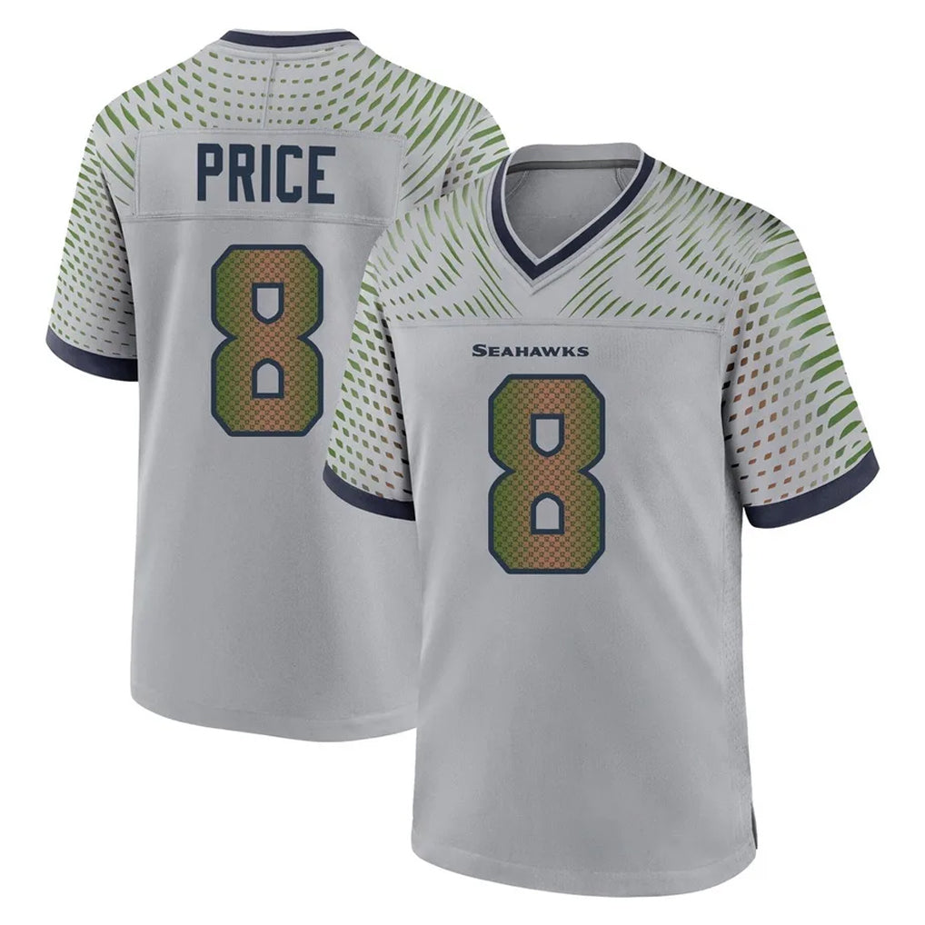 S.Seahawks #8 Jadarian Price Player Gray Rivalries Collection Home Game Mdoa Stitched Jerseys