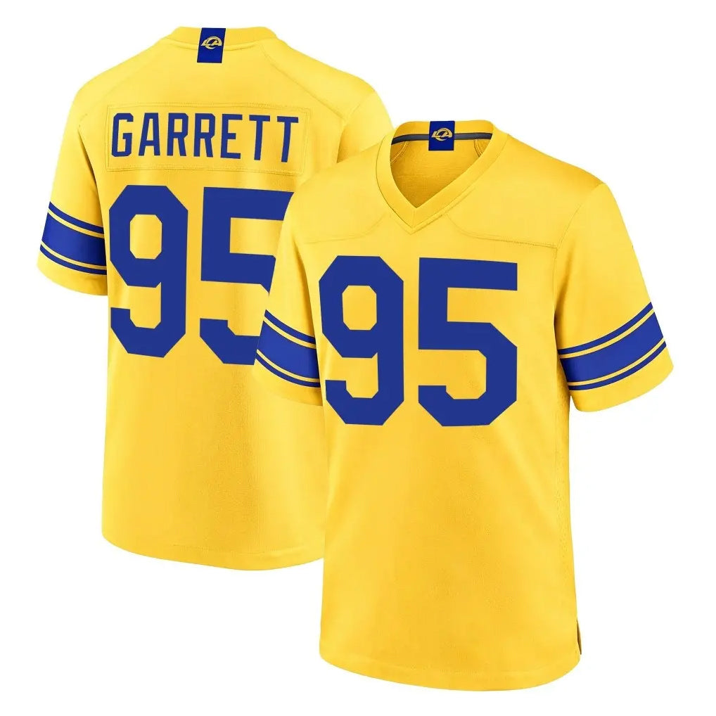 LA.Rams #95 Myles Garrett Player Gold Classic Sol Home Game Mdoa Stitched Jerseys