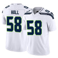 S.Seahawks #58 Derick Hall Player White Limited Vapor F.U.S.E. Home Game Mdoa Stitched Jerseys