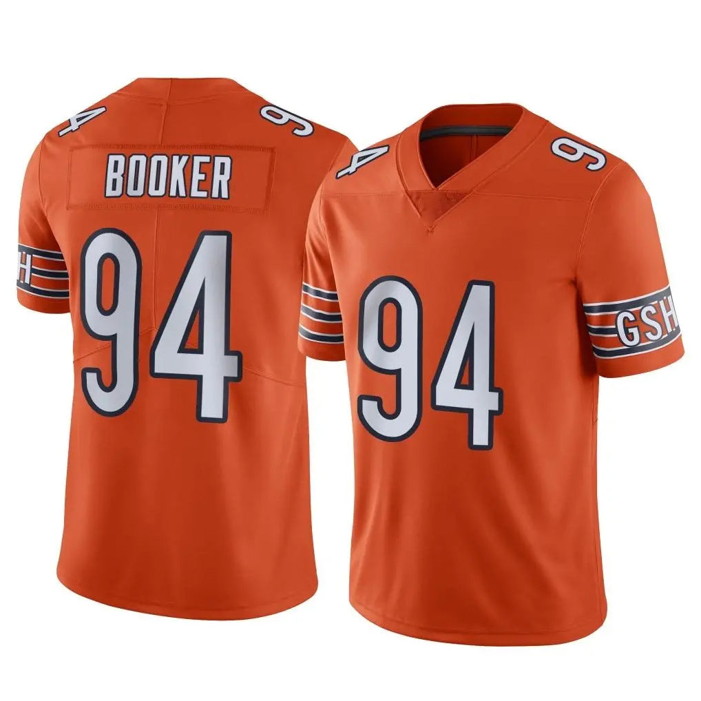 C.Bears #94 Austin Booker Player Orange Alternate Vapor Limited Home Game Mdoa Stitched Jerseys