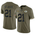 GB.Packers #21 Benjamin St-Juste Player Olive Salute To Service Limited Mdoa Stitched Jerseys