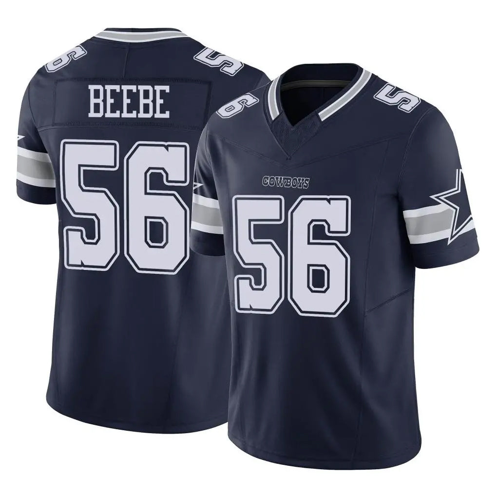 D.Cowboys #56 Cooper Beebe Player Navy Limited Vapor F.U.S.E. Home Game Mdoa Stitched Jerseys