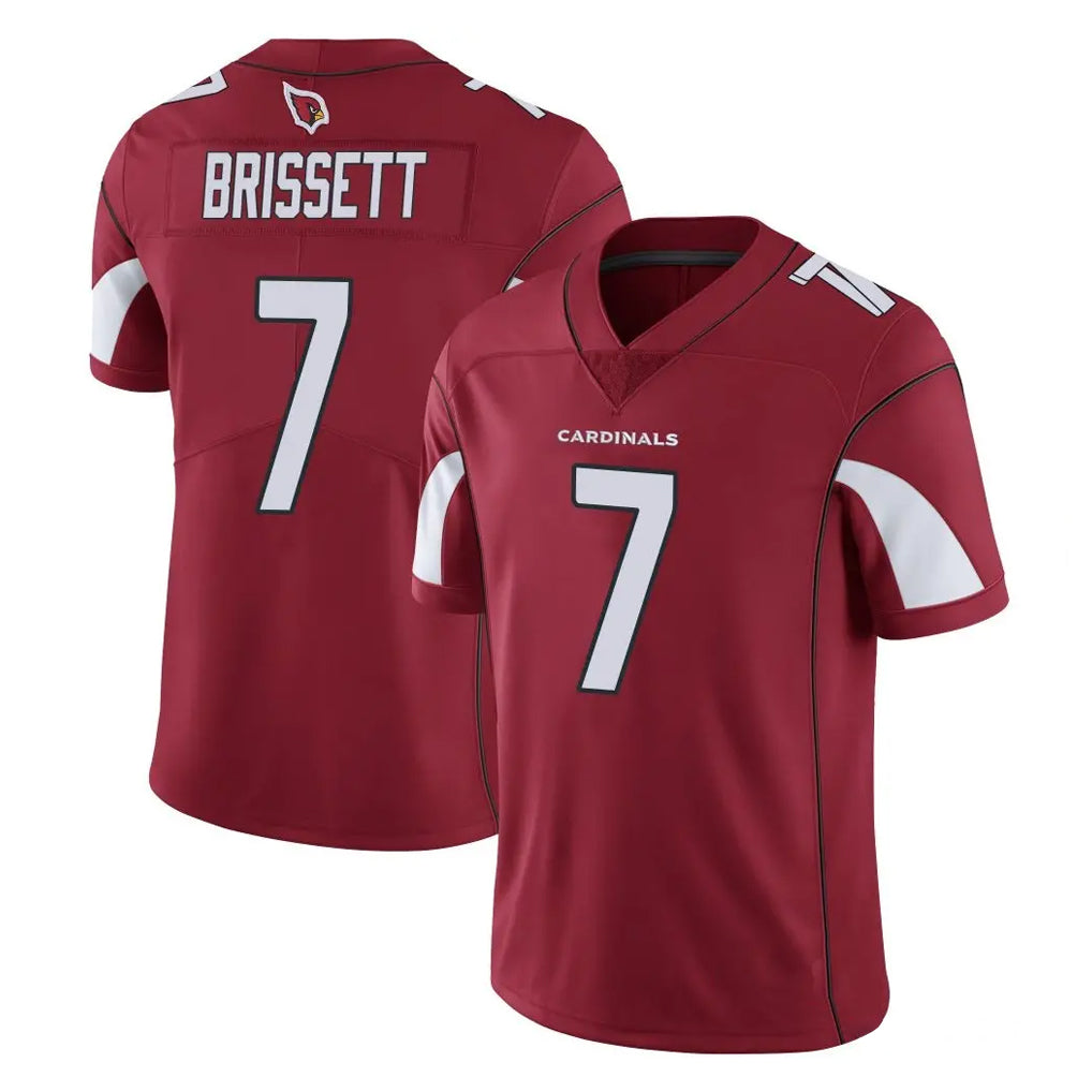 A.Cardinals #7 Jacoby Brissett Player Cardinal Vapor Limited Home Game  Mdoa Stitched Jerseys