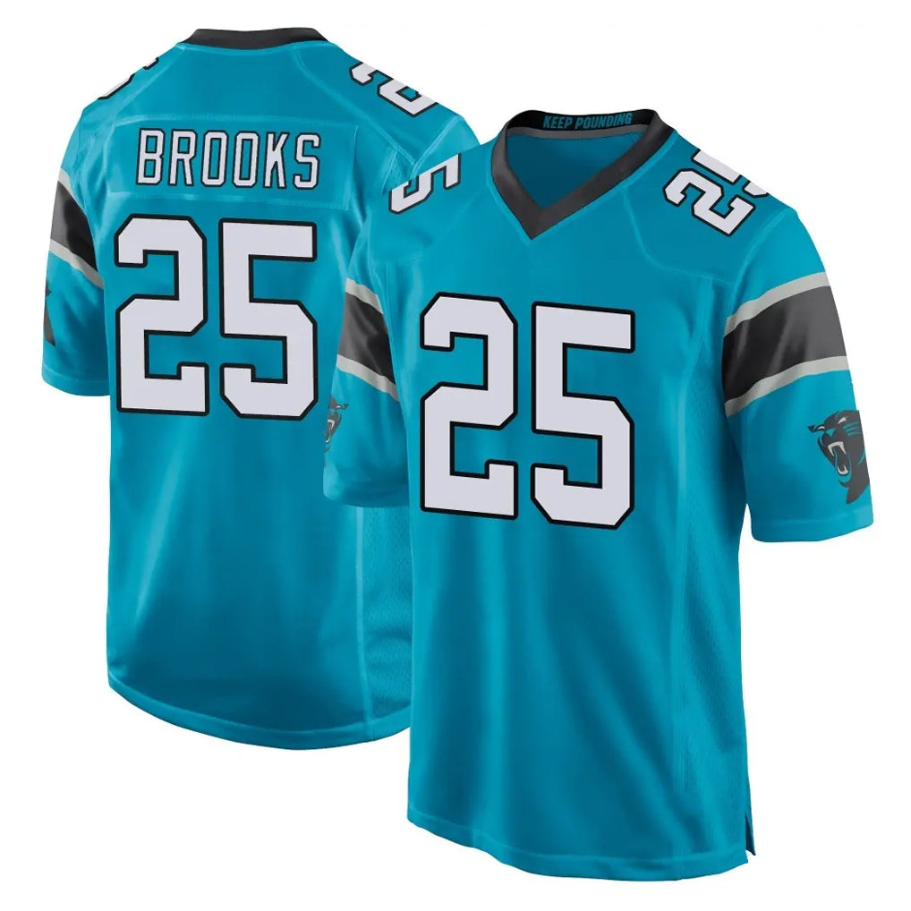 C.Panthers #25 Jonathon Brooks Player Blue Game Mdoa Stitched Jerseys