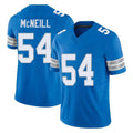 D.Lions #54 Alim McNeill Player Blue Limited Vapor F.U.S.E. Alternate Home Game Mdoa Stitched Jerseys