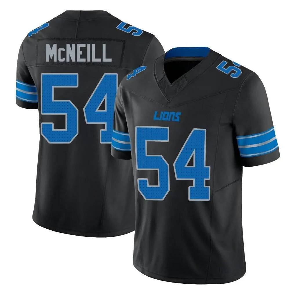 D.Lions #54 Alim McNeill Player Black Alternate Vapor F.U.S.E. Limited Home Game Mdoa Stitched Jerseys