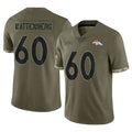 D.Broncos #60 Luke Wattenberg Player Olive Salute To Service Limited Mdoa Stitched Jerseys