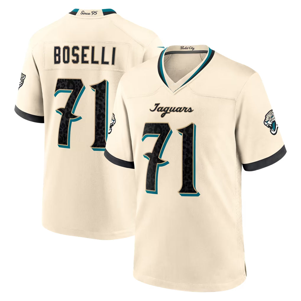 J.Jaguars #71 Tony Boselli?Player Natural 2026 Rivalries Collection Game Mdoa Stitched Jerseys