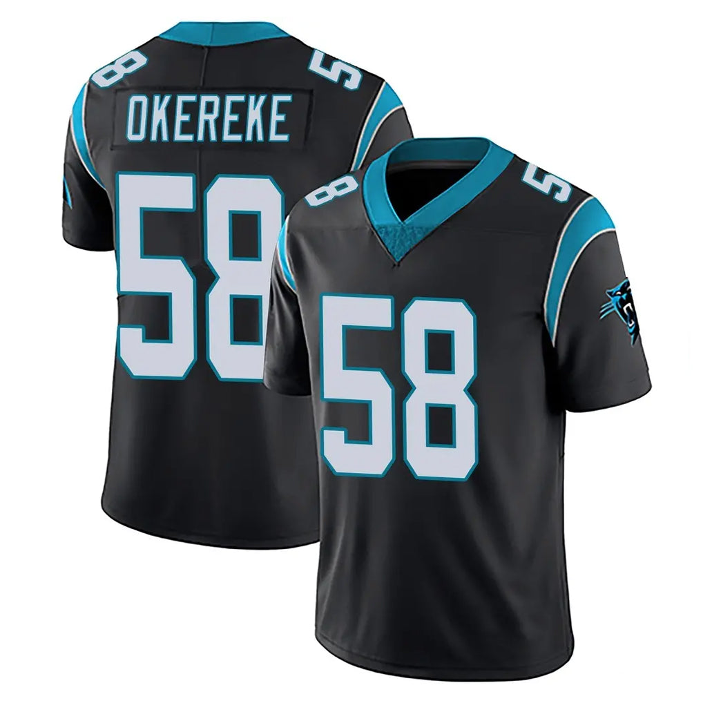 C.Panthers #58 Bobby Okereke Player Black Limited Home Game Mdoa Stitched Jerseys