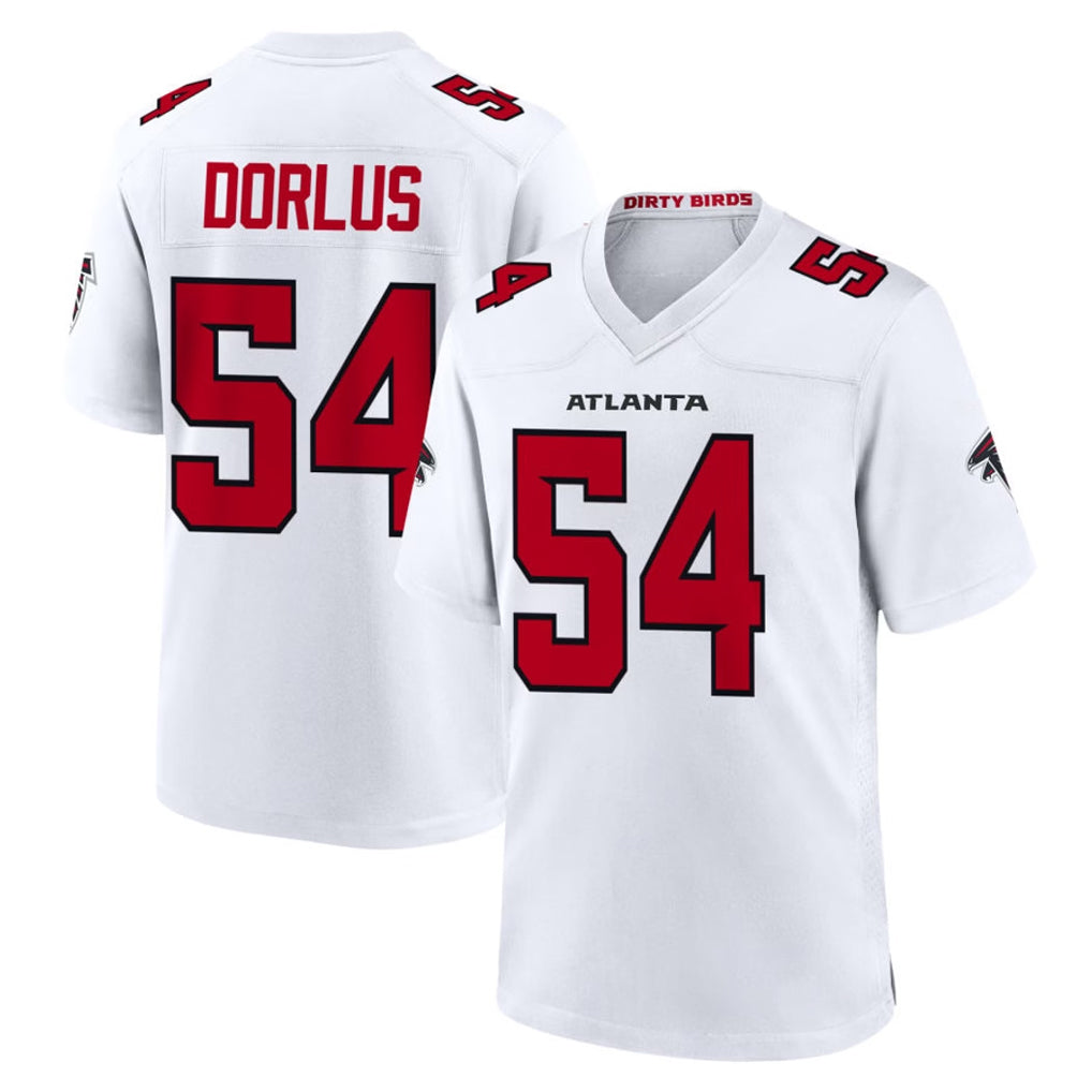 A.Falcons #54 Brandon Dorlus Player White Team Color Home Game Mdoa Stitched Jerseys