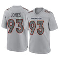 D.Broncos #93 D.J. Jones Player Gray Atmosphere Fashion Limited Game Mdoa Stitched Jerseys