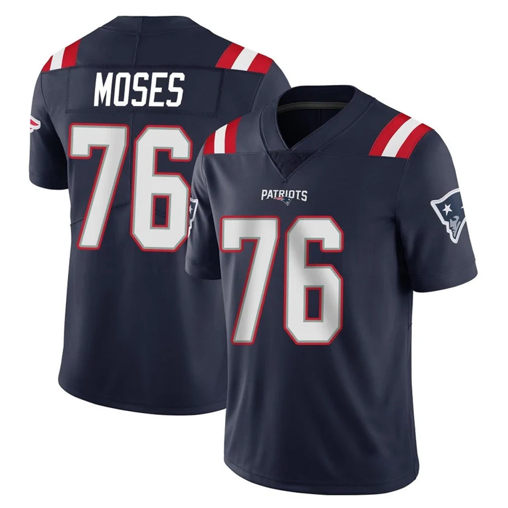 NE.Patriots #76 Morgan Moses Player Navy Vapor Untouchable Home Game Mdoa Stitched Jerseys