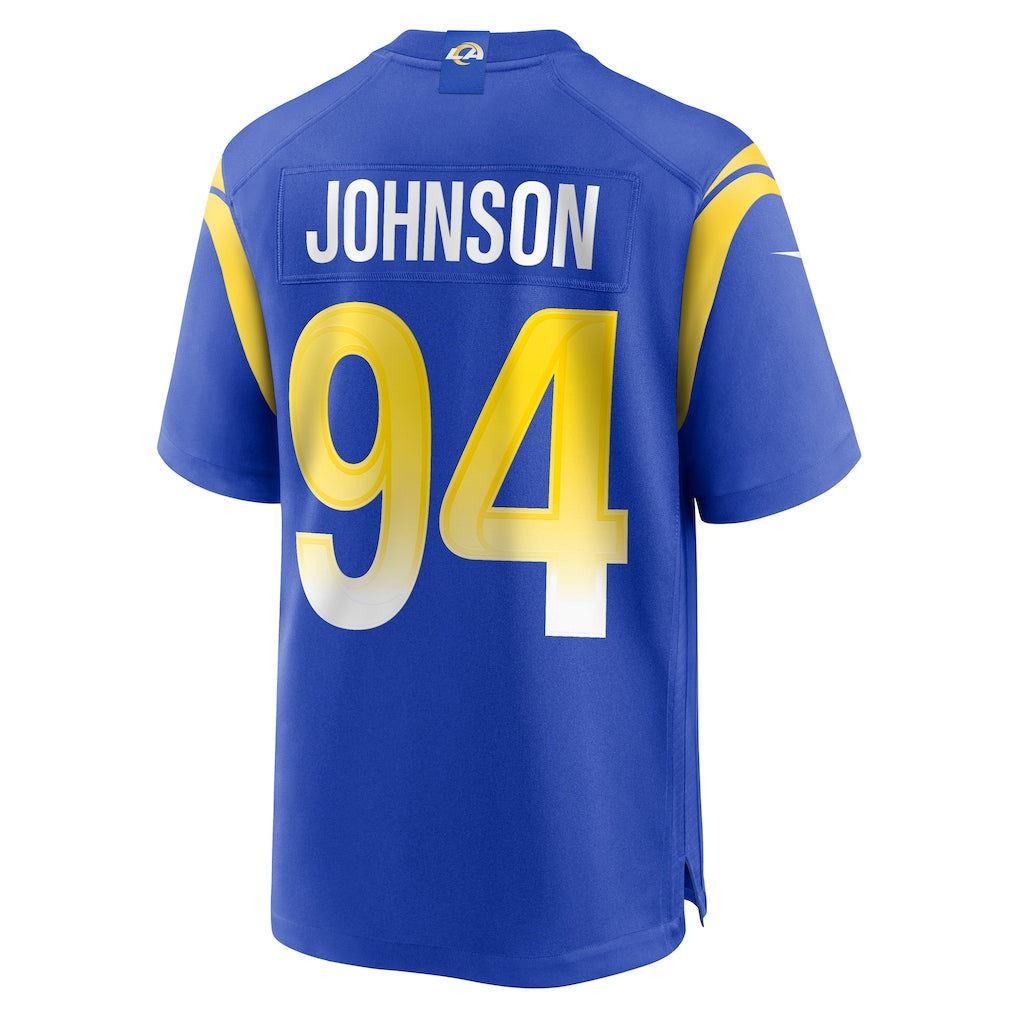 Mdoa LA.Rams #94 Desjuan Johnson Royal Home Game Jersey