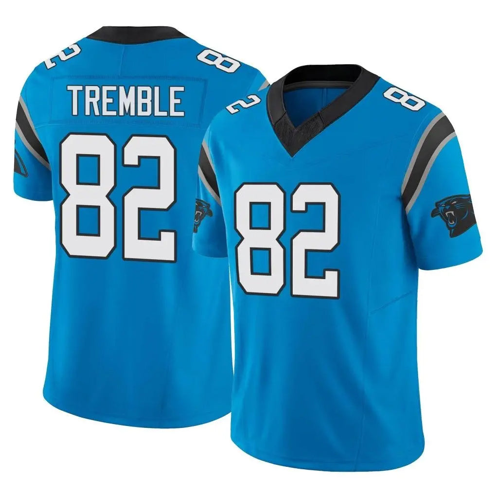C.Panthers #82 Tommy Tremble Player Blue Vapor F.U.S.E. Limited Home Game Mdoa Stitched Jerseys