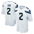S.Seahawks #2 Drew Lock Player White Home Game Mdoa Stitched Jerseys