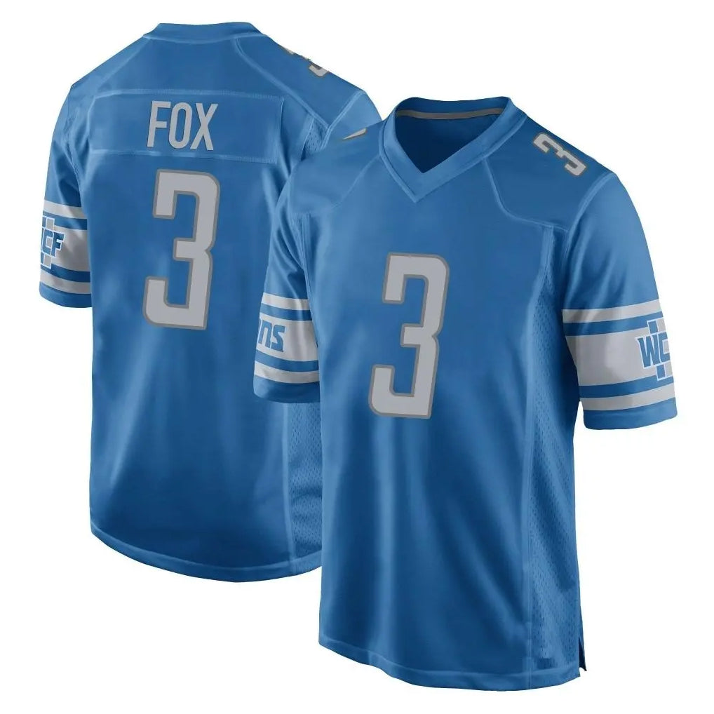 D.Lions #3 Jack Fox Player Blue Home Game Mdoa Stitched Jerseys