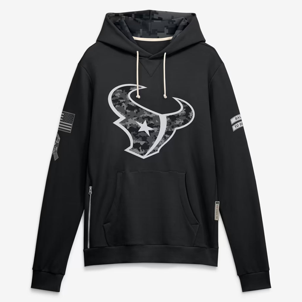 H.Texans 2026 Black Logo Pullover Hoodies Limited Game Mdoa Stitched Jerseys