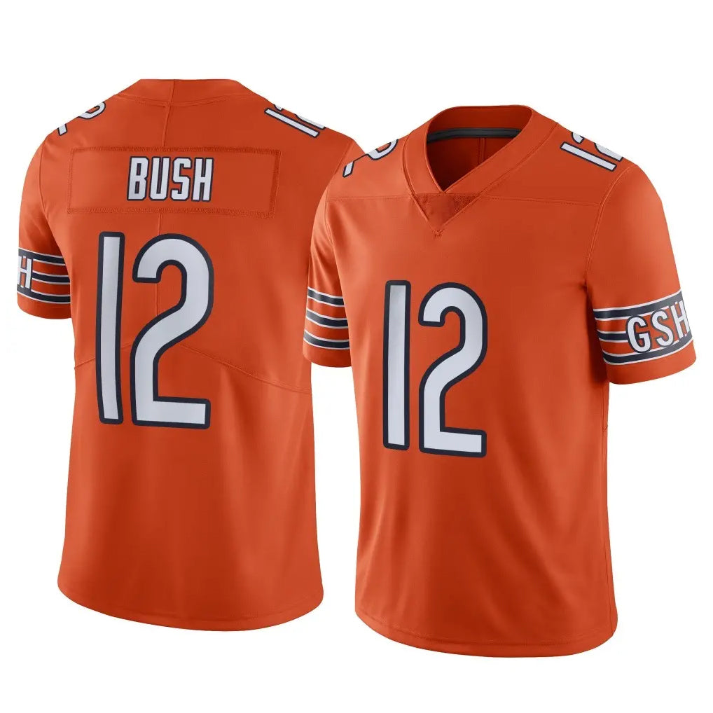 C.Bears #12 Devin Bush Player Orange Alternate Vapor Limited Home Game Mdoa Stitched Jerseys