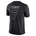 D.Broncos #7 John Elway Player Black RFLCTV Limited Mdoa Stitched Jerseys