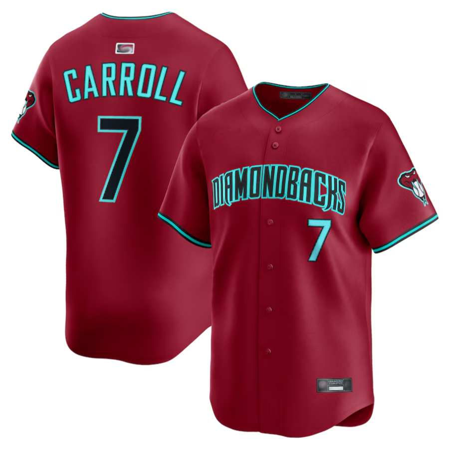 Mdoa A.Diamondbacks #7 Corbin Carroll Player Red Alternate Limited Personalized Stitched Jerseys